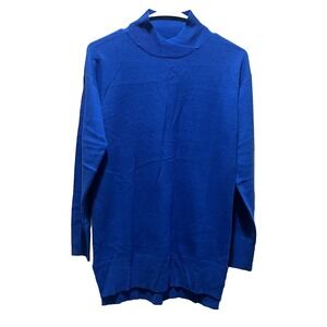 New York & Company Womens Sweater Turquoise Long Sleeve Extra Small XS